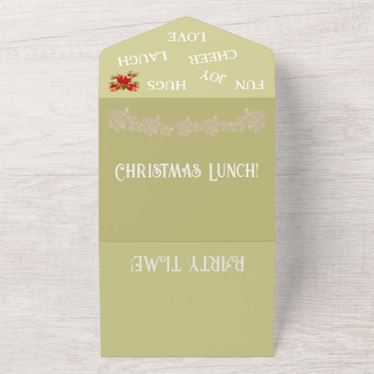 Élégante invitation de déjeuner de Noël (Dehors)