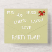 Élégante invitation de déjeuner de Noël (Verso)