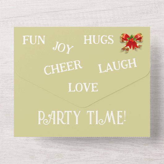 Élégante invitation de déjeuner de Noël (Verso)