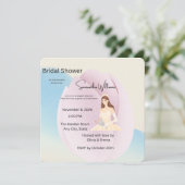 Élégante invitation de douche de mariée pastel – M (Debout devant)