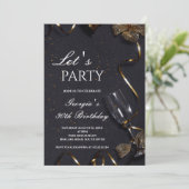 Elégante invitation de fête d'anniversaire pour ad (Debout devant)