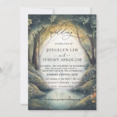 Elégante invitation de Fête de Forêt Enchantée (Devant)