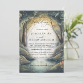 Elégante invitation de Fête de Forêt Enchantée (Debout devant)