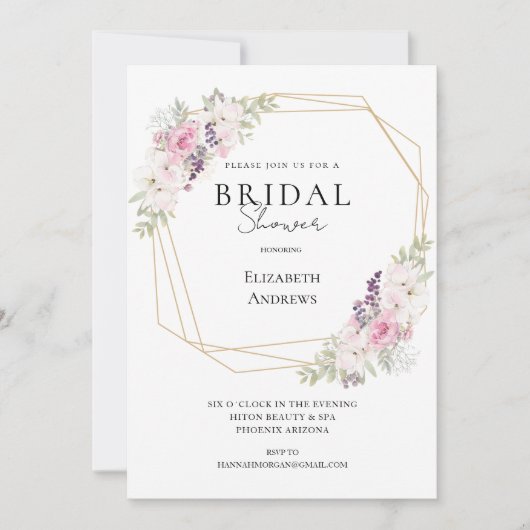 Élégante invitation de fête de mariage bohème (Devant)