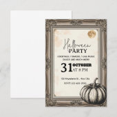 Elégante Invitation de fête d'Halloween Vintage - (Devant / Derrière)