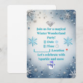 ✨ Élégante invitation de fête hivernale merveille (Devant / Derrière)