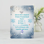 ✨ Élégante invitation de fête hivernale merveille (Debout devant)