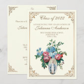Élégante invitation de graduation religieuse catho (Devant / Derrière)