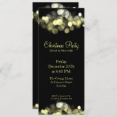 Élégante invitation de la fête Lumière scintillant (Devant / Derrière)