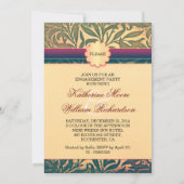 élégante invitation de la partie d'engagement dama (Dos)