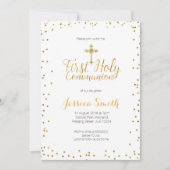 Élégante invitation de la Première Sainte Communio (Devant)