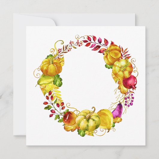 Élégante invitation de la saison automnale (Devant)