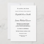 Élégante invitation de mariage (Devant)