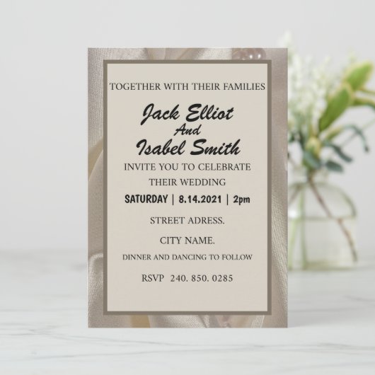 ÉLÉGANTE INVITATION DE MARIAGE (Debout devant)