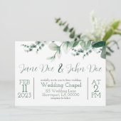 Elégante invitation de mariage (Debout devant)