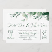 Elégante invitation de mariage (Devant / Derrière)