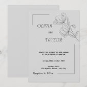 Elégante invitation de mariage (Devant / Derrière)