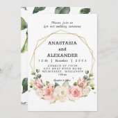 Elégante invitation de mariage. (Devant / Derrière)