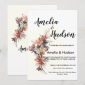 Elégante invitation de mariage (Devant / Derrière)
