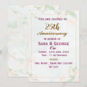 Élégante invitation de mariage (Devant / Derrière)