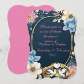 Elégante invitation de mariage (Devant / Derrière)
