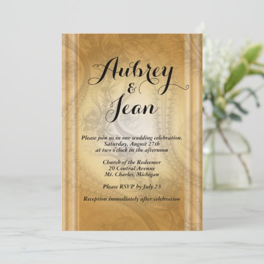 Elégante invitation de mariage (Debout devant)