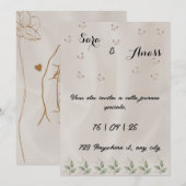Elégante invitation de mariage (Devant / Derrière)