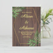 Elégante invitation de mariage à partir d'une phot (Debout devant)