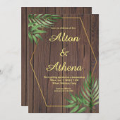 Elégante invitation de mariage à partir d'une phot (Devant / Derrière)