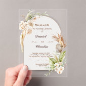 Elégante invitation de mariage acrylique personnal (In situ (ordinateur de poche))