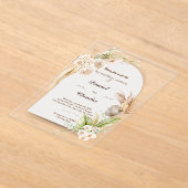 Elégante invitation de mariage acrylique personnal (Poser)