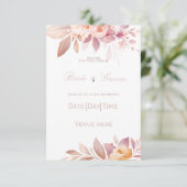 : Élégante invitation de mariage aux tons rose et (Debout devant)