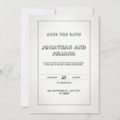 Elégante invitation de mariage avec blanc (Devant)