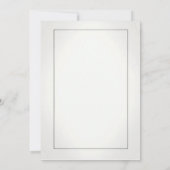Elégante invitation de mariage avec blanc (Dos)