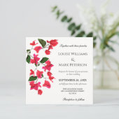 Elégante invitation de mariage avec Bougainvillea (Debout devant)