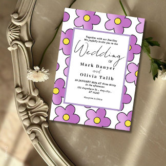 Elégante invitation de mariage avec Calligraphie m