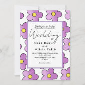 Elégante invitation de mariage avec Calligraphie m (Devant)