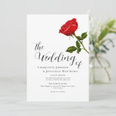 Élégante invitation de mariage avec code QR rose r (Debout devant)