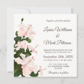 Elégante invitation de mariage avec Hibiscus Flowe (Devant)
