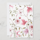 Elégante invitation de mariage avec Romantic Flora (Dos)