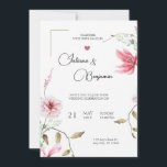Elégante invitation de mariage avec Romantic Flora<br><div class="desc">Cette faire-part de mariage magnifiquement conçue allie élégance et détails floraux romantiques, créant un design époustouflant, parfait pour une célébration sophistiquée. Les fleurs douces et délicates apportent chaleur et charme, tandis que la disposition raffinée le garde intemporel et élégant. Idéal pour les couples qui veulent une touche de nature dans...</div>