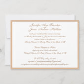 Elégante invitation de mariage avec ruban et dente (Devant)