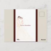Élégante invitation de mariage bordeaux (Dos)