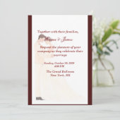 Élégante invitation de mariage bordeaux (Debout devant)