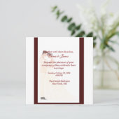 Élégante invitation de mariage bordeaux  (Debout devant)
