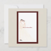 Élégante invitation de mariage bordeaux  (Dos)