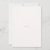 Élégante invitation de mariage botanique (Dos)