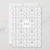 Elégante invitation de mariage classique classique (Dos)