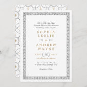 Élégante invitation de mariage classique classique (Devant / Derrière)