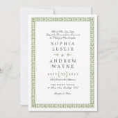 Élégante invitation de mariage classique classique (Devant)